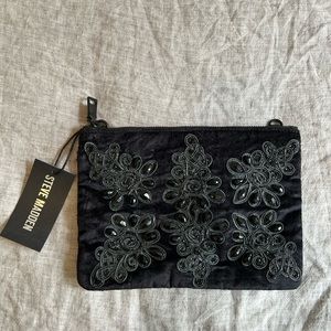 Steve Madden velvet black bag